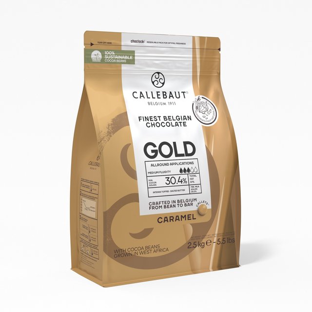 Obrázek produktu CB Čokoláda bílá s karamelem 30,4% GOLD  2,5kg x4