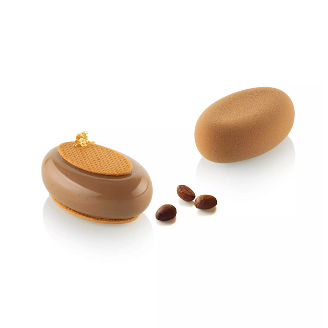 Obrázek produktu Forma silikon bílá - OVAL 80 80x52mm, v.30mm + vykrajovátko Silikomart