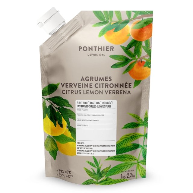 Obrázek produktu PONTHIER Pyré mix mandarinka-bergamot-citronová tráva CITRUS LEMON VERBENA 1kg x6