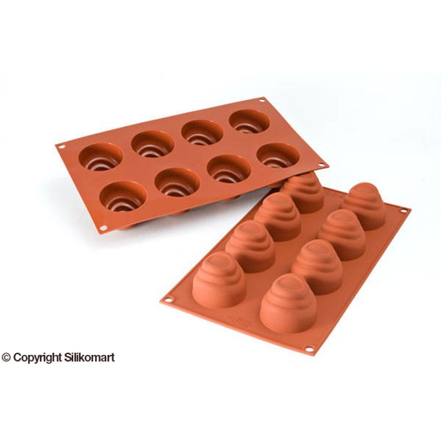 Obrázek produktu Forma silikon terakota - FLU Ø55mm v.42mm 70ml 8ks Silikomart