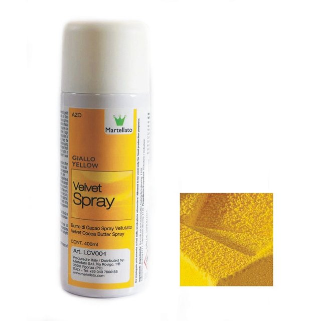 Obrázek produktu Velvet sprej žlutý Martellato