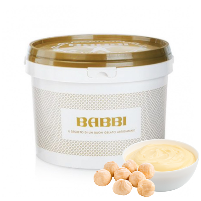 Obrázek produktu Pasta Buonissimo - bílá čokoláda a lískové oříšky 4x3kg Babbi