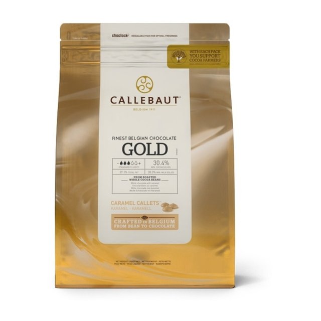 Obrázek produktu CB Čokoláda bílá s karamelem 30,4% GOLD 20kg (na objednávku nebo náhrada)