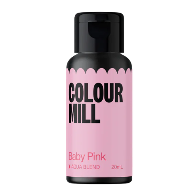 Obrázek produktu Barva tekutá na vodní bázi - růžová svělá (baby pink) 20ml - černá lahvička Colour Mill
