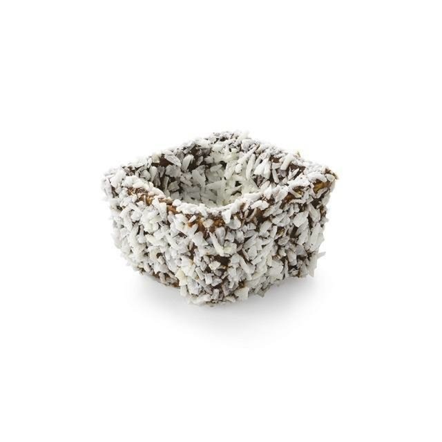 Obrázek produktu Vaflová čtverc. miska kakao.poleva+kokos LE QUADROTTE COCCO 4,3cm, v.2,1cm 100ks