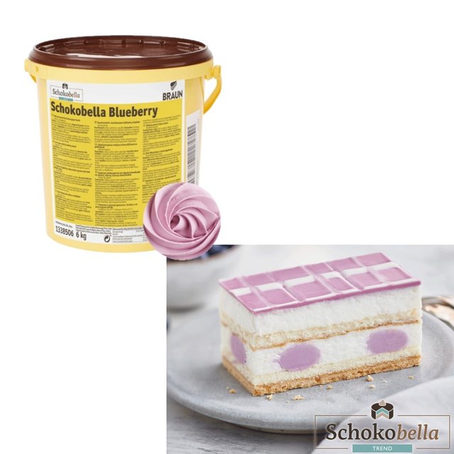 Obrázek produktu Schokobella náplň a poleva borůvka BLUEBERRY 6kg Braun
