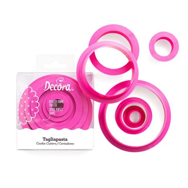 Obrázek produktu Sada vykrajovátek plast: KOLEČKO 6ks (1,2-2,5-3,5-5-6,5-8cm) Decora