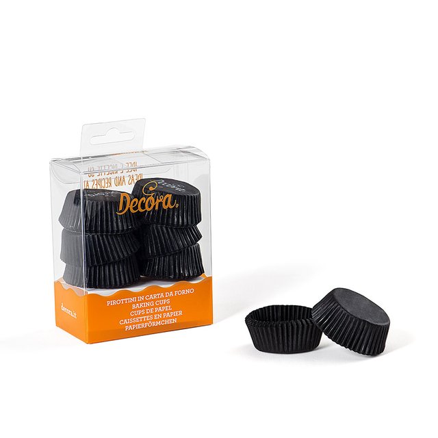 Obrázek produktu Košíčky na pralinky a mini muffiny černé pr.40mm v.20mm 120ks