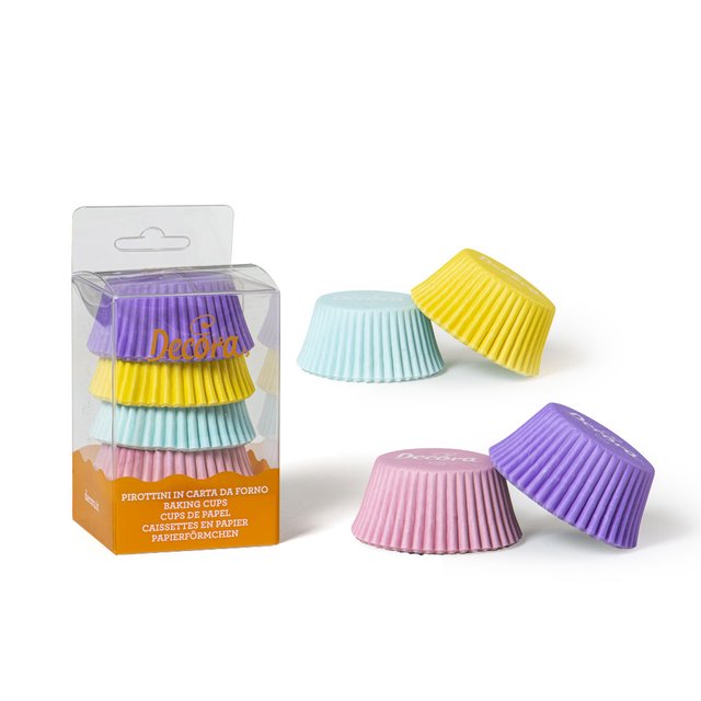 Obrázek produktu KOŠÍČKY NA MUFFINY - PASTELOVÉ 50x32mm 75ks DECORA