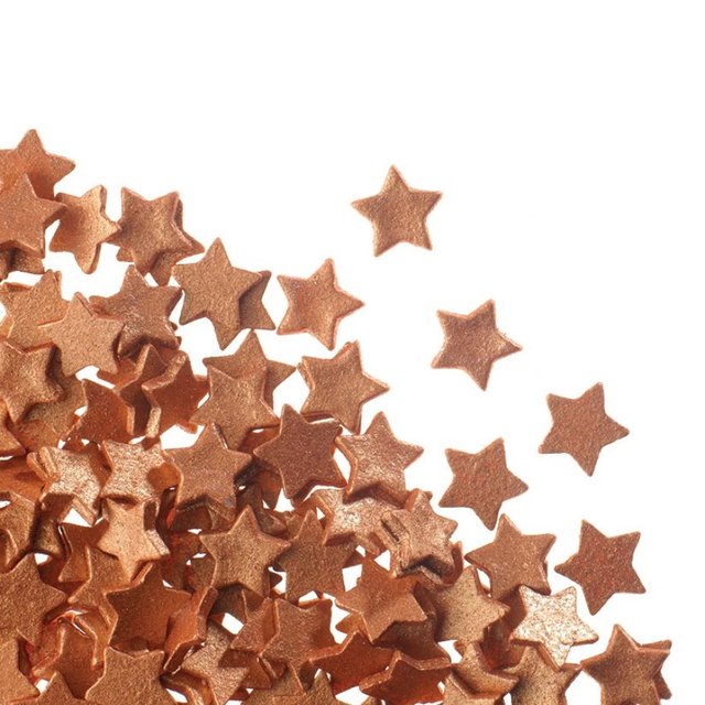 Obrázek produktu Dekor hvězdičky čokoládové lesk staré zlato 9mm 200g PCB