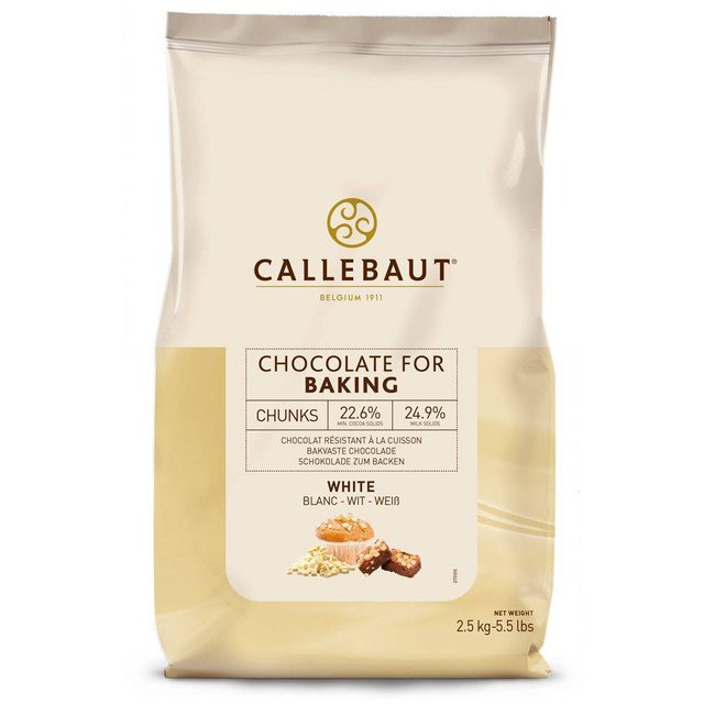 Obrázek produktu CB ČOKOLÁDOVÉ CHUNKS BÍLÉ kousky bílé čokolády k zapékání 2,5kg