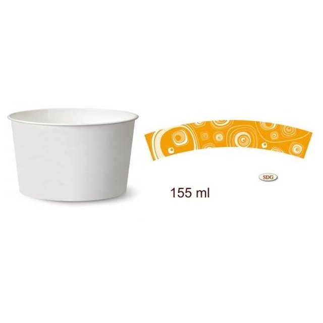 Obrázek produktu Kelímek papírový  155ml ORANŽOVÝ 45x 1ks (krt.33x45ks) SDG