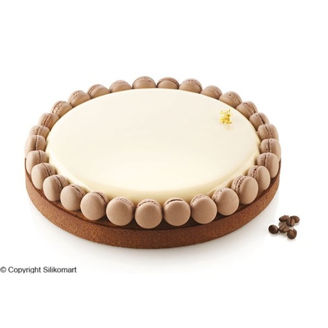 Obrázek produktu Forma silikon bílá + ráfek: Kit Tarte Ring Round  pr.250mm Silikomart
