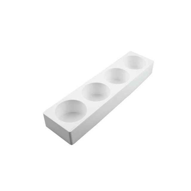 Obrázek produktu Forma silikon MULTIFLEX bílá - KOLEČKO 220 pr.80mm v.45mm 220ml 4ks Silikomart