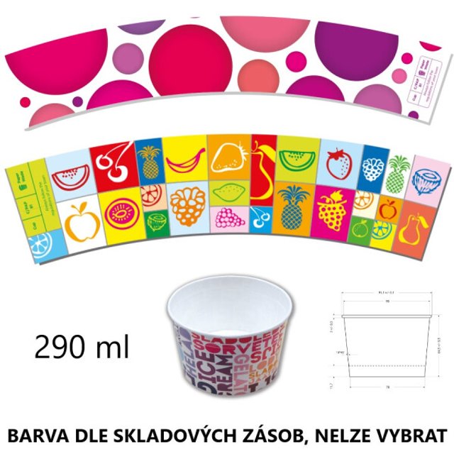 Obrázek produktu Kelímek papírový  290ml BAREVNÝ 40x 1ks (krt.24x40ks) SDG