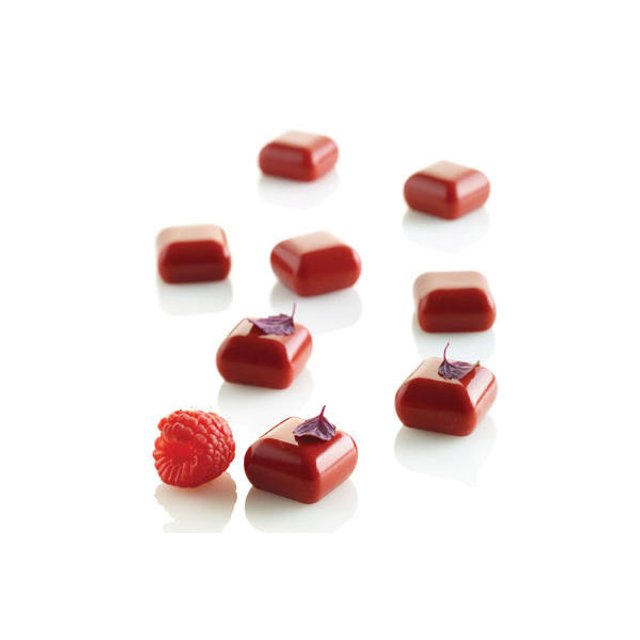 Obrázek produktu Forma silikon bílá: ČTVERCE ZAOBLENÉ 35x5ml   2,3x2,3cm v.1,3cm
