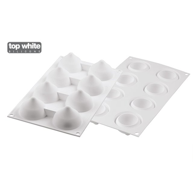 Obrázek produktu Forma silikon bílá: GOUTTE 55 8x55ml pr.5,4cm v.4,1mm Silikomart