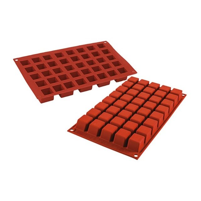 Obrázek produktu Forma silikon terakota: KOSTKA 24x24mm v.24mm 13,5ml 40ks Silikomart