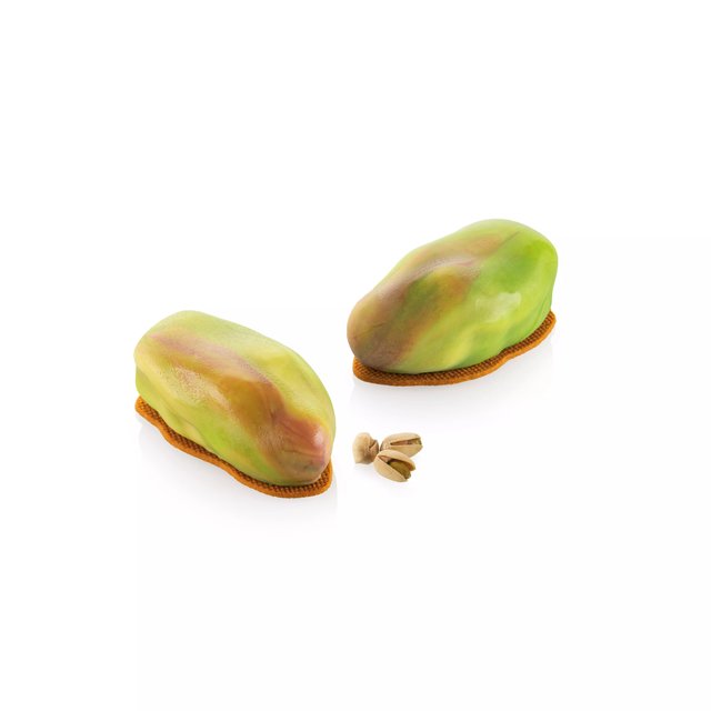 Obrázek produktu Forma silikon bílá - PISTACCHIO 120 99x56mm v.40mm 6x100ml + vykrajovátko Silikomart