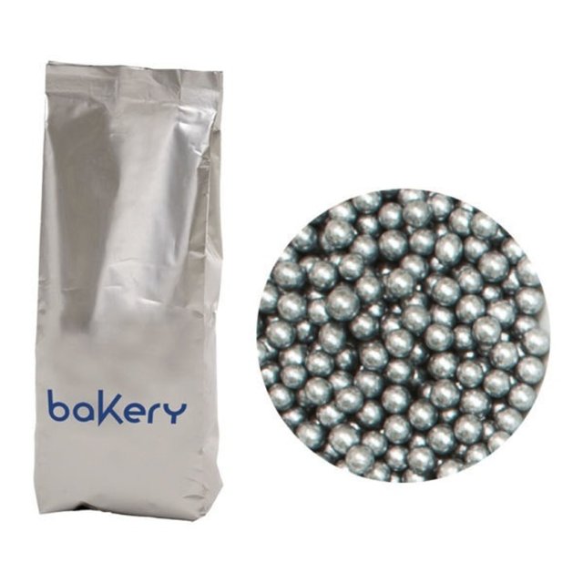 Obrázek produktu Cukrové zdobení kuličky STŘÍBRNÉ (perly 4mm) 1kg DECO