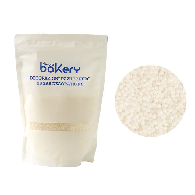Obrázek produktu Cukrové zdobení kuličky BÍLÉ (perly 2mm) 1kg