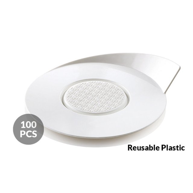 Obrázek produktu Podnos plast bílý pod dezert pr.8,6cm 100ks Silikomart