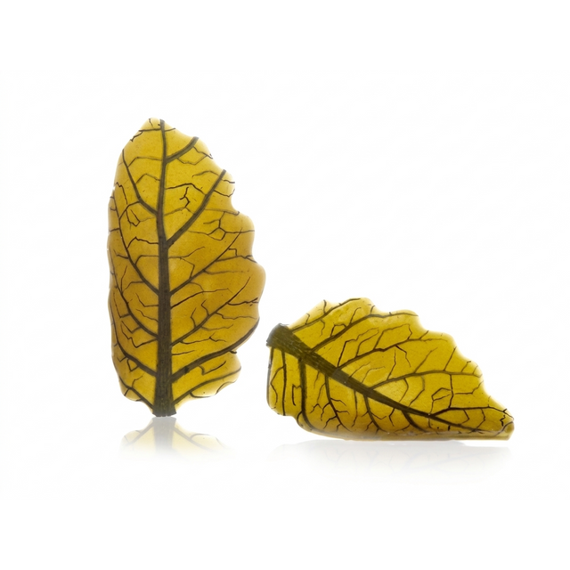 Obrázek produktu Dekor lístek žlutý zahnutý 3,3x1,9cm 144ks DOBLA