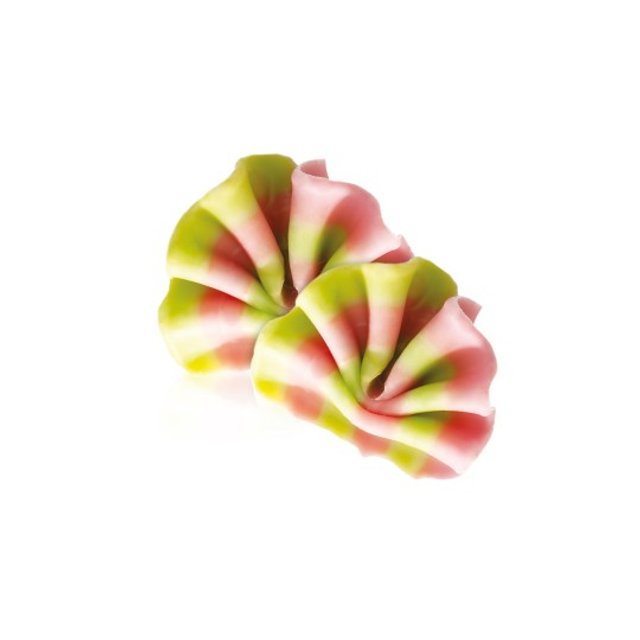 Obrázek produktu Dekor vějířky dvoubarevné forest shavings růžová/zelená 3,5x3cm 475ks DOBLA