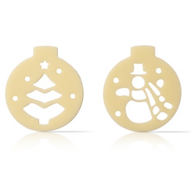 Obrázek produktu Dekor vánoční ozdoby bílé 3x2,6cm 324ks DOBLA