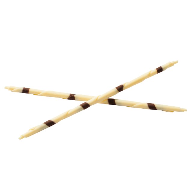 Obrázek produktu Čokoládové tyčky dlouhé 20cm bílé s proužkem tužky duo (white and dark) 900g (cca 115ks) Mona Lisa