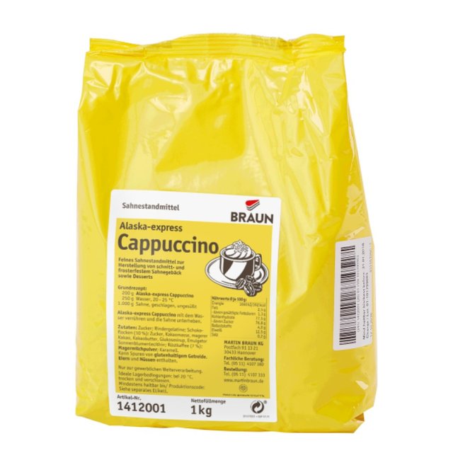 Obrázek produktu Alaska-e CAPPUCCHINO (ztužovač cappuccino) 5x1kg BRAUN