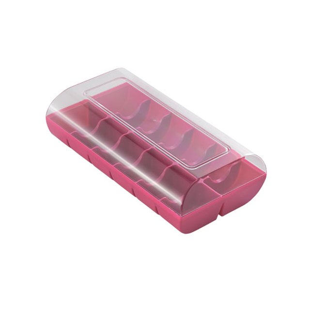 Obrázek produktu Box na 12ks makronek RŮŽOVÝ + ČIRÉ VÍČKO (krabice 48 ks)