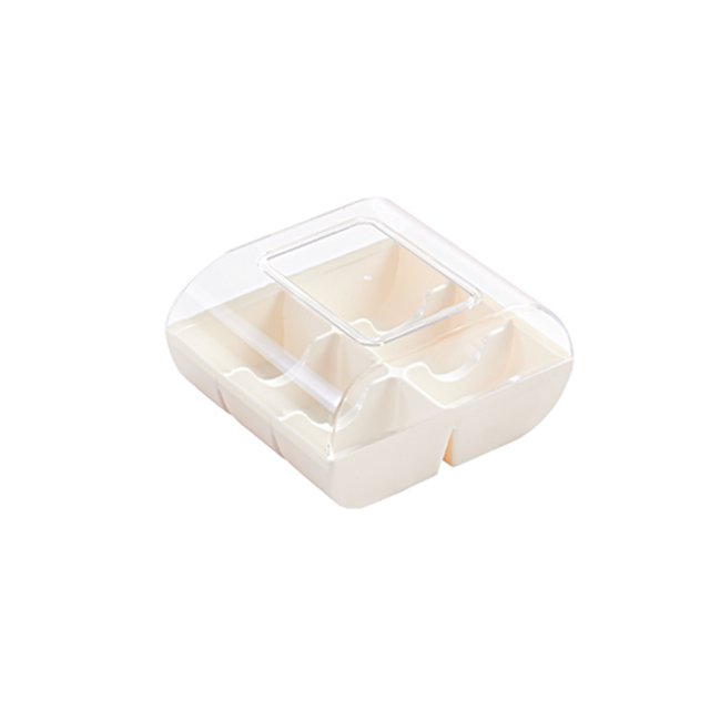 Obrázek produktu Box na 6ks makronek BÍLÝ + ČIRÉ VÍČKO (krabice 90 ks)