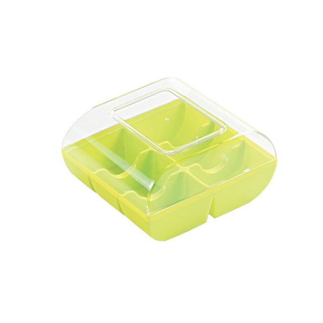 Obrázek produktu Box na 6ks makronek ZELENKAVÝ + ČIRÉ VÍČKO (krabice 90 ks)