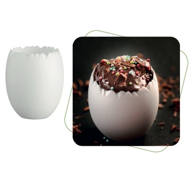 Obrázek produktu Kelímek plast VAJÍČKO BÍLÉ OVEO 5cl pr.48mm,v.60mm 100ks Comatec