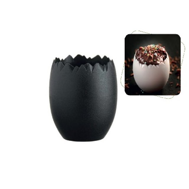 Obrázek produktu Kelímek plast VAJÍČKO ČERNÉ OVEO5cl pr.48mm,v.60mm 100ks Comatec
