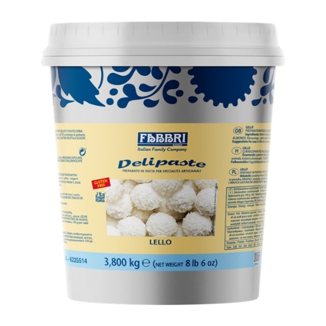 Obrázek produktu Delipaste LELLO (pasta bílá čokoláda, mandle a kokos) 3x3,8kg
