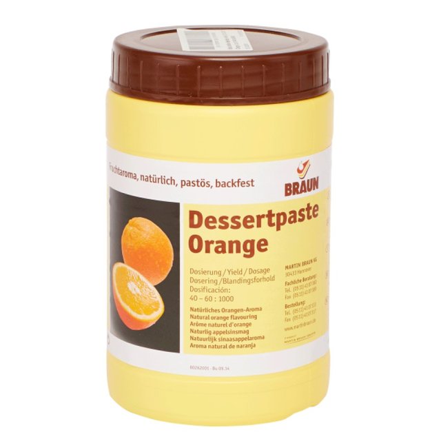 Obrázek produktu Dessert Paste ORANGE  (pasta pomeranč) 1kg BRAUN