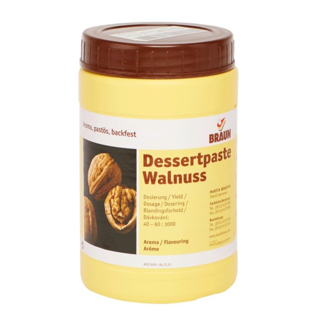 Obrázek produktu Dessert Paste WALNUSS  (pasta vlašský ořech) 1kg BRAUN