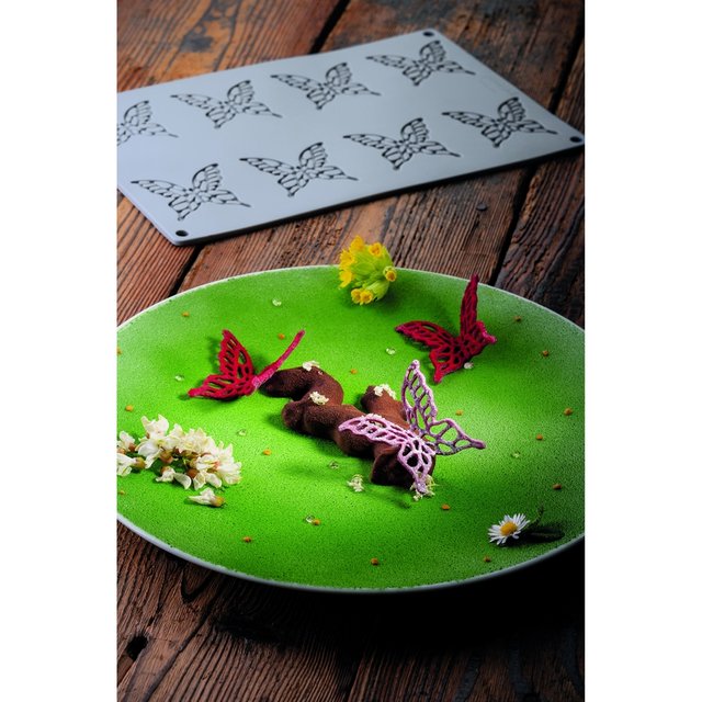Obrázek produktu Forma silikon šedá: 30x20cm - MOTÝL 8ks 2ml Pavoni