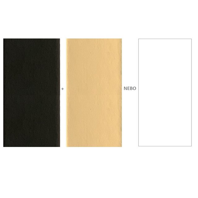 Obrázek produktu Lepenková podložka 6x12cm ČERNÁ/BÍLÁ nebo ZLATÁ 100 ks