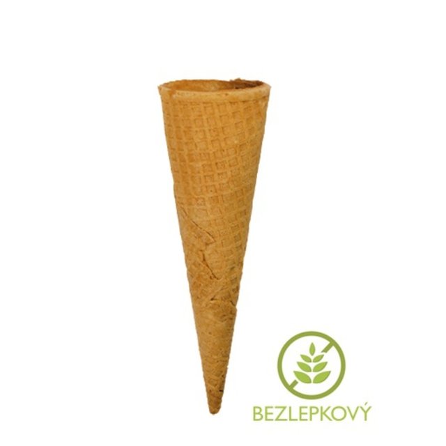 Obrázek produktu Kornouty bezlepkové 14,5x4,7cm Cialda MAXI GLUTEN FREE 200ks