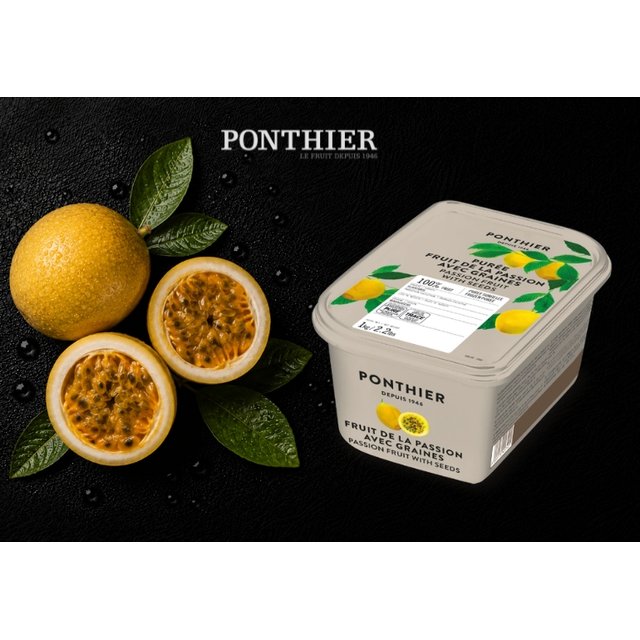 Obrázek produktu MRAŽENÉ PONTHIER pyré maracuja Flavicarpa se semínky 100% 1 kg