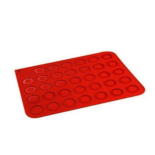 Obrázek produktu Podložka silikon terakota: KOLEČKA 34ks makronek pr.4cm   30x40cm Martellato