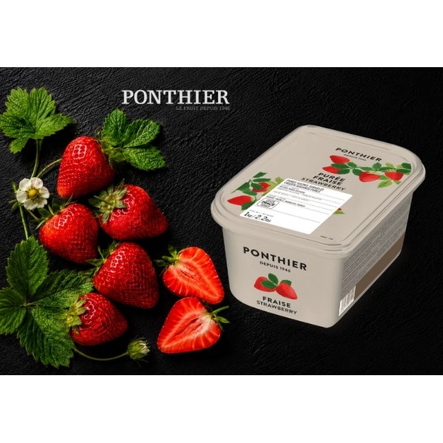 Obrázek produktu MRAŽENÉ PONTHIER pyré jahoda Victory & Mara des Bois 1 kg