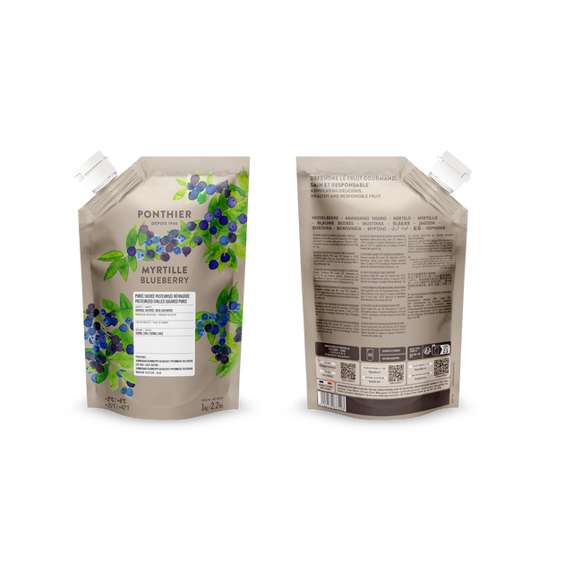 Obrázek produktu PONTHIER Pyré borůvka BLUEBERRY 1kg x6