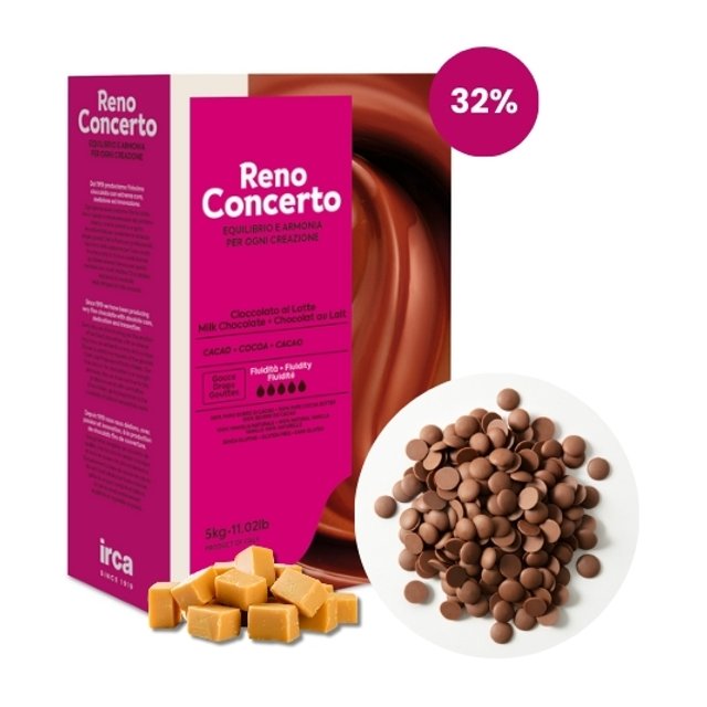Obrázek produktu NAHRAZENO IRCA Čokoláda karamelová RENO CONCERTO LACTEE CARAMEL 5kg