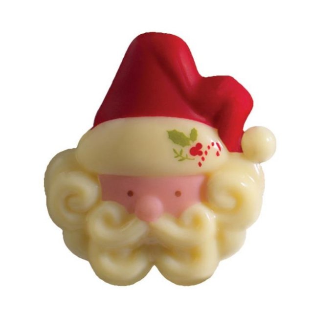 Obrázek produktu Dekor Santa Claus hlavy bílá čokoláda 5x4,6cm 70ks PCB