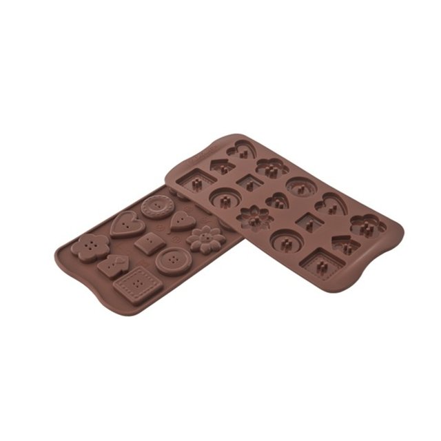 Obrázek produktu Forma silikon na ČOKOLÁDOVÉ BONBONY - KNOFLÍKY Silikomart