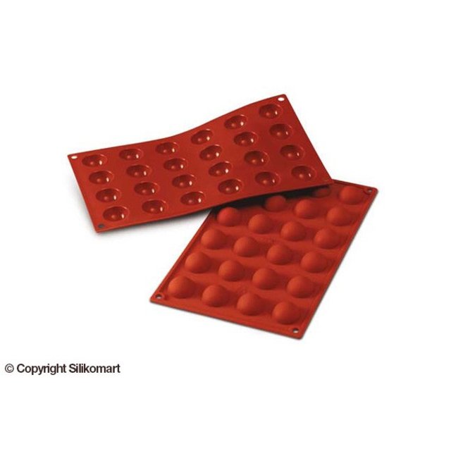 Obrázek produktu Forma silikon terakota: POLOKOULE 24x10ml   pr.3cm v1,5cm